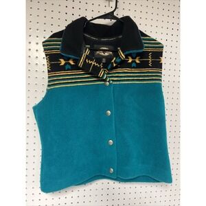 County Clothing Co Cheyenne Collection Sz XL Southwestern Button Up Vest‎ Women